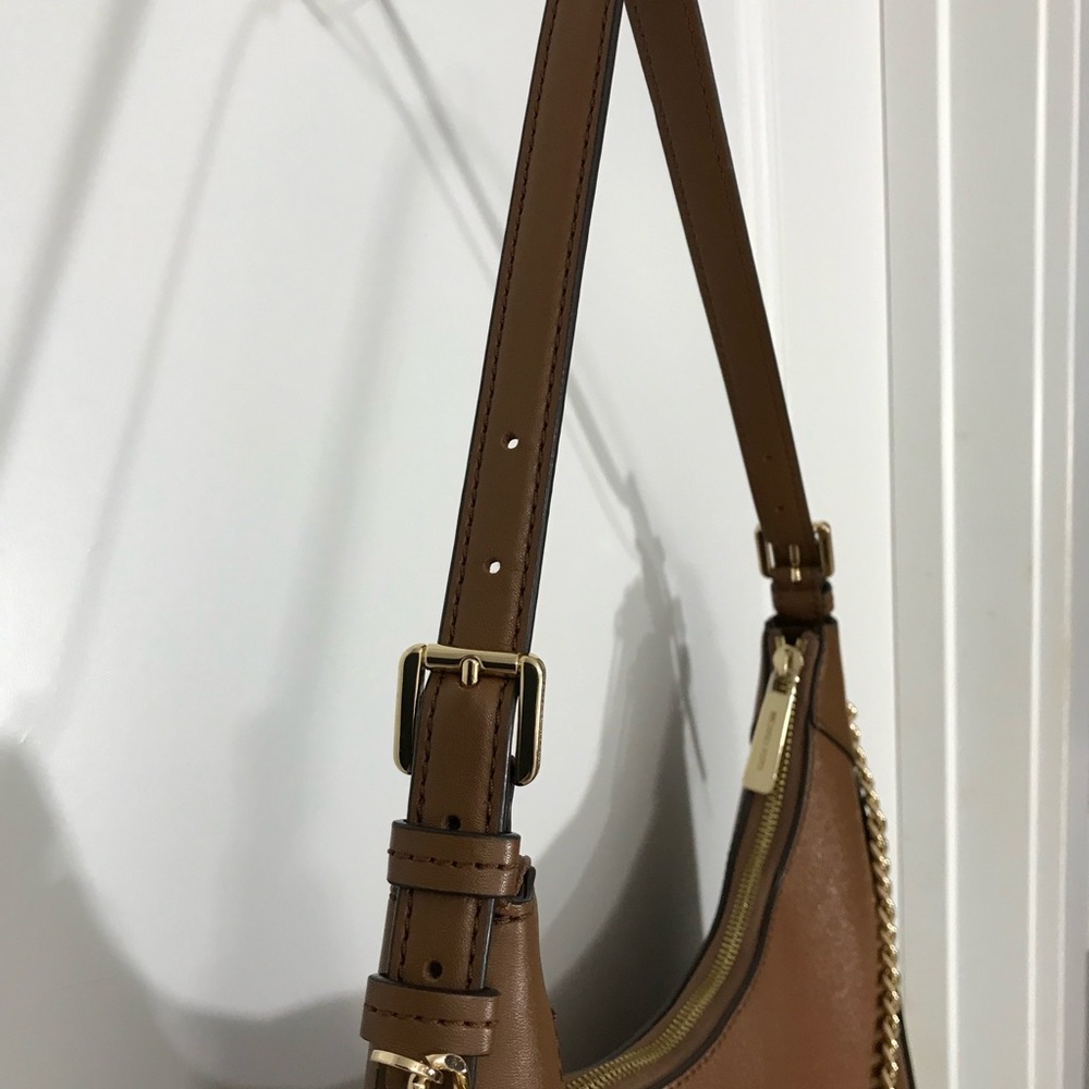 Michael Kors Wilma Large Saddle Brown Leather Shoulder Bag NWT - Picture 11 of 12